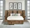 Coaster Fine Furniture 224900KE-S3P Terrace - Eastern King Wall Panel Storage Bed - Ash Brown