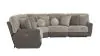 Jackson Furniture Industries 627/46/45/48/44/47/28-29 Rendezvous - 5 Piece Modular Sectional With 3 Reclining Seats & Castered Cocktail Ottoman - Umber