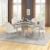 New Classic 40-D4128-D4AC Gwendolyn - Round Dining Table With 4 Arm Chairs - Beige / Natural