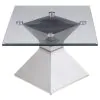 Coaster Fine Furniture 710208-S3 Jenny - 3 Piece Rectangular Coffee And End Table Set - Chrome