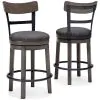 Ashley Furniture D388-224 Caitbrook - UPH Swivel Barstool  - Gray