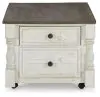 Ashley Furniture T994-20 Havalance - Lift Top Cocktail Table with Storage Drawers - White / Gray
