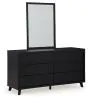 Ashley Furniture B1013B11 Danziar - Dresser And Mirror - Black