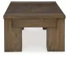 Ashley Furniture T763-9 Rosswain - Lift Top Cocktail Table - Warm Brown
