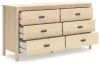 Ashley Furniture EB2444/231/157/113 Ashley Furniture EB2444/231/157/113 Cabinella - 3 Pc. - Dresser, Queen Platform Panel Bed - Tan