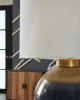Ashley Furniture L207564 Adara - Metal Table Lamp - Blue / Gold Finish