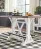 Ashley Furniture D546/13/424(4) Valebeck - 5 Pc. - Counter Table, 4 Upholstered Barstools - White