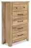 Ashley Furniture PCB1170-46 Makidern - Five Drawer Chest - Tan