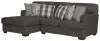Jackson Furniture Industries 5473/42/75 Crawford - 2 Piece Sofa Chaise With LSF Chaise With 6 Included Accent Pillows - Dark Gray
