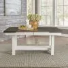 Liberty Furniture 182-CD-TRS Brook Bay - Trestle Table - Textured White / Carbon Gray