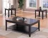 CoasterEssence 700285 Brooks - 3 Piece Rectangular Coffee Table Set - Cappuccino