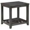 CoasterEssence 722287 Cliffview - 1-Shelf Square Wood Side End Table - Gray