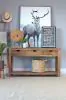 CoasterElevations 952853 Esther - 3-Drawer Wood Console Table - Natural Sheesham