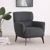 Coaster Fine Furniture 903082 Andrea - Upholstered Crecent Arm Accent Chair - Gray