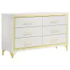 Coaster Fine Furniture 224733 Lucia - 6-Drawer Dresser - White