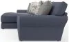Jackson Furniture Industries 4052/75/73-23 Jackson Furniture Industries 4052/75/73-23 Cape May - 2 Piece Sofa Chaise With Comfort Coil Seating And 5 Accent Pillows Included (LSF Chaise) - Denim