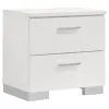 Coaster Fine Furniture 203511T-S4 Felicity - 4 Piece Twin Bedroom Set - White High Gloss
