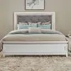 Liberty Furniture 781-BR13HU Liberty Furniture 781-BR13HU Reflections - Queen Upholstered Panel Headboard With Lights - Pearl White