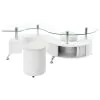 Coaster Fine Furniture 703400B3 Buckley - Stool, Box 3 of 3 - White High Gloss