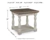 Ashley Furniture T814-3 Havalance - Rectangular End Table - Gray / White