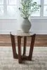 Ashley Furniture T667-6 Tanidore - Round End Table - Warm Brown