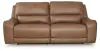 Ashley Furniture PCU6260647 DeepWakes - 2 Seat Power Reclining Sofa Adjustable Headrest - Caramel