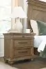 Ashley Furniture PCB782-93 Karallin - Three Drawer Night Stand - Medium Brown