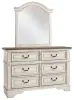 Ashley Furniture B743B12 Ashley Furniture B743B12 Realyn - Dresser, Mirror - 6-drawer - Chipped White