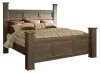 Ashley Furniture B251B12 Ashley Furniture B251B12 Juararo - California King Poster Bed - Dark Brown