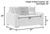 Jackson Furniture Industries 230102-1625/18-2575/58 Hyde Park - Loveseat - Stone