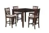 New Classic D1701-542-CHY New Classic D1701-542-CHY Gia - 5 Piece Square Counter Dining Set (Table & 4 Chairs) - Cherry