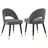 CoasterEssence 192542 Lindsey - Upholstered Dining Side Chair (Set of 2) - Gray
