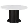 CoasterEssence 115490-S5S Sherry - 5 Piece Round Marble Top Dining Table Set - Sand