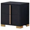 Coaster Fine Furniture 222832 Marceline - 2-Drawer Nightstand - Black