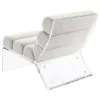 Coaster Fine Furniture 903161 Serreta - Boucle Upholstered Armless Acrylic Chair - Ivory