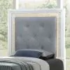 Liberty Furniture 781-BR11HU Reflections - Twin Upholstered Panel Headboard With Lights - Pearl White