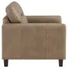 Coaster Fine Furniture 504669 Scotland - Faux Leather Upholstered Track Arm Chair - Brown