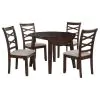 Coaster Fine Furniture 150340 Barton - 5 Piece Round Wood Dining Table Set - Dark Brown
