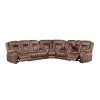 New Classic 20-2505B-3PMW New Classic 20-2505B-3PMW Morello - 3 Piece P1 Sofa/Loveseat/Wedge With Power Footrest - Brown