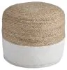 Ashley Furniture A1000420 Sweed Valley - Pouf - Round - Natural / White