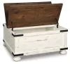 Ashley Furniture T459-20 Wystfield - Cocktail Table with Storage - White / Brown