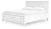 Ashley Furniture B680B23 Ashley Furniture B680B23 Fortman - California King Panel Storage Bed - White