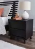 Ashley Furniture B1013-92 Danziar - Two Drawer Night Stand - Black