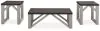 Ashley Furniture T236-13 Dorrinson - Occasional Table Set (Set of 3) - Antique White