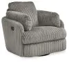 Ashley Furniture 9490361 Tie-Breaker - Swivel Glider Recliner - Fog