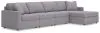 Ashley Furniture 92104S27 Ashley Furniture 92104S27 Modmax - 4-Piece Sectional With Raf Corner Chaise - Granite