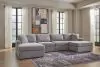 Ashley Furniture 92104S19 Ashley Furniture 92104S19 Modmax - 4-Piece Sectional With Laf And Raf Corner Chaises - Granite