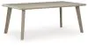 Ashley Furniture PCP690-625 Cliff Trails - Rectangle Dining Table With Umbrella Option - Beige