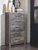 Ashley Furniture B211/31/36/46/57/54/160/B100-13 Drystan - 7 Pc. - Dresser, Mirror, Chest, Queen Panel Bed with 2 Side Drawers - Brown / Beige
