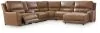 Ashley Furniture PCU62606S6 Ashley Furniture PCU62606S6 DeepWakes - 6-Piece Power Reclining Sectional With RAF Press Back Power Chaise And Storage Console - Caramel